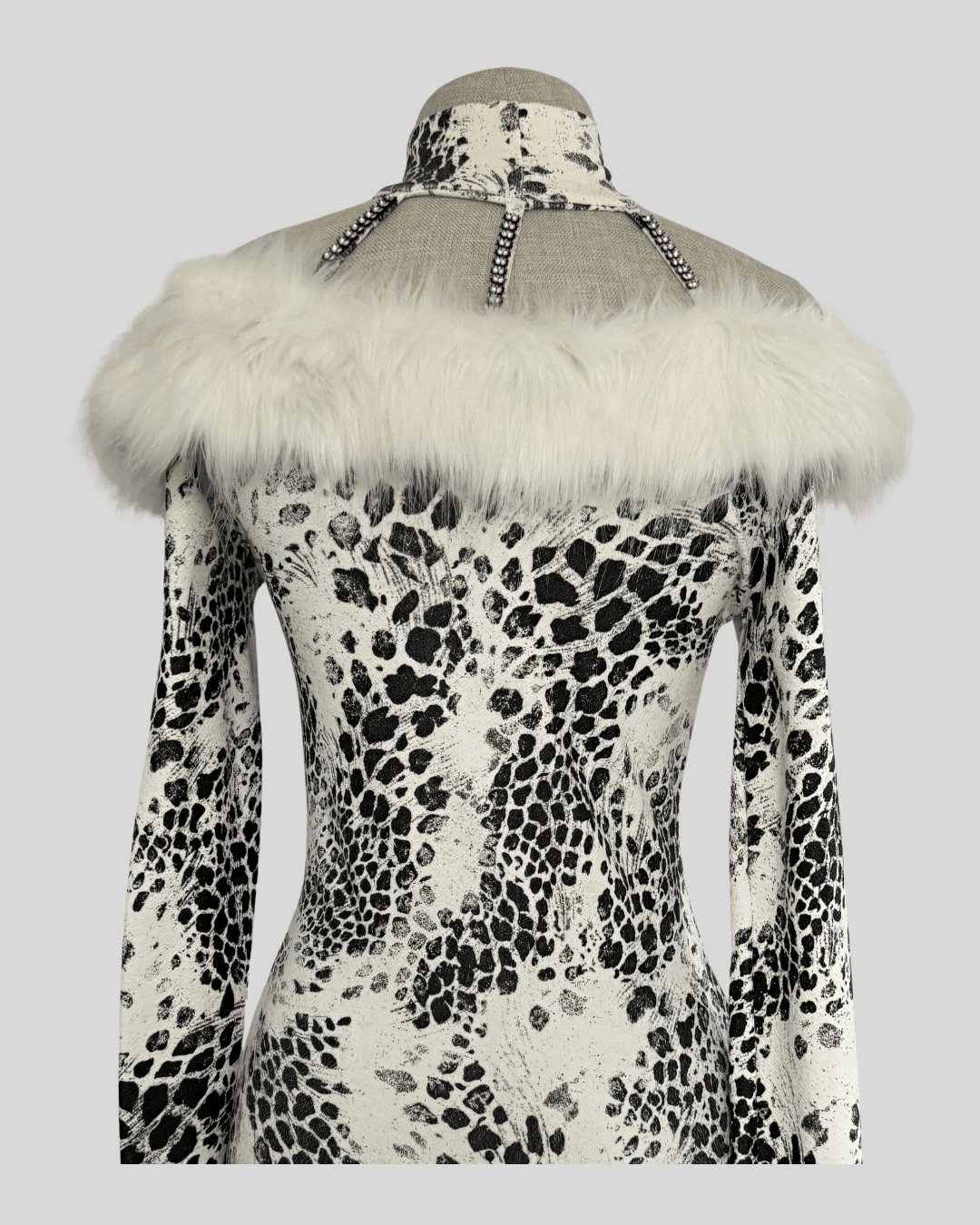 Vintage Leopar Desenli Elbise