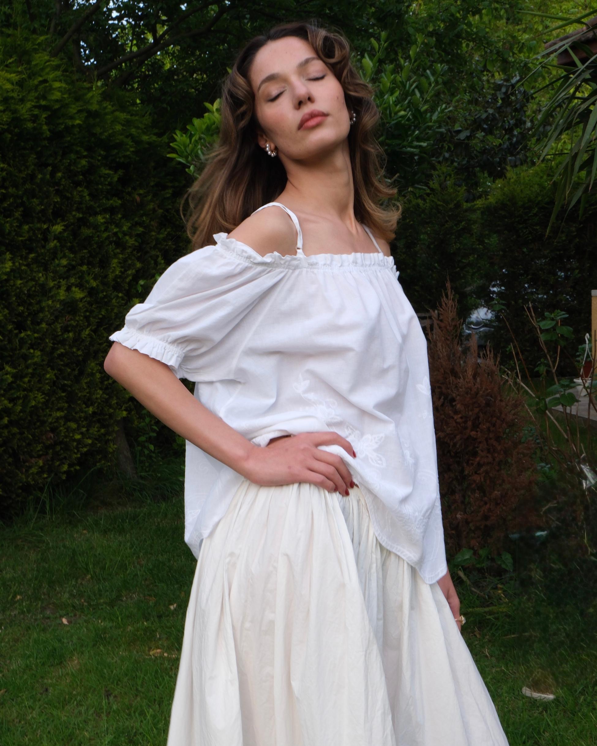 Floral Embroidered Loose Blouse