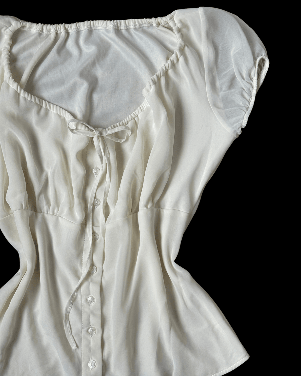 Ecru Chiffon Blouse