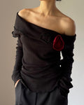 Off-the-Shoulder Sweater