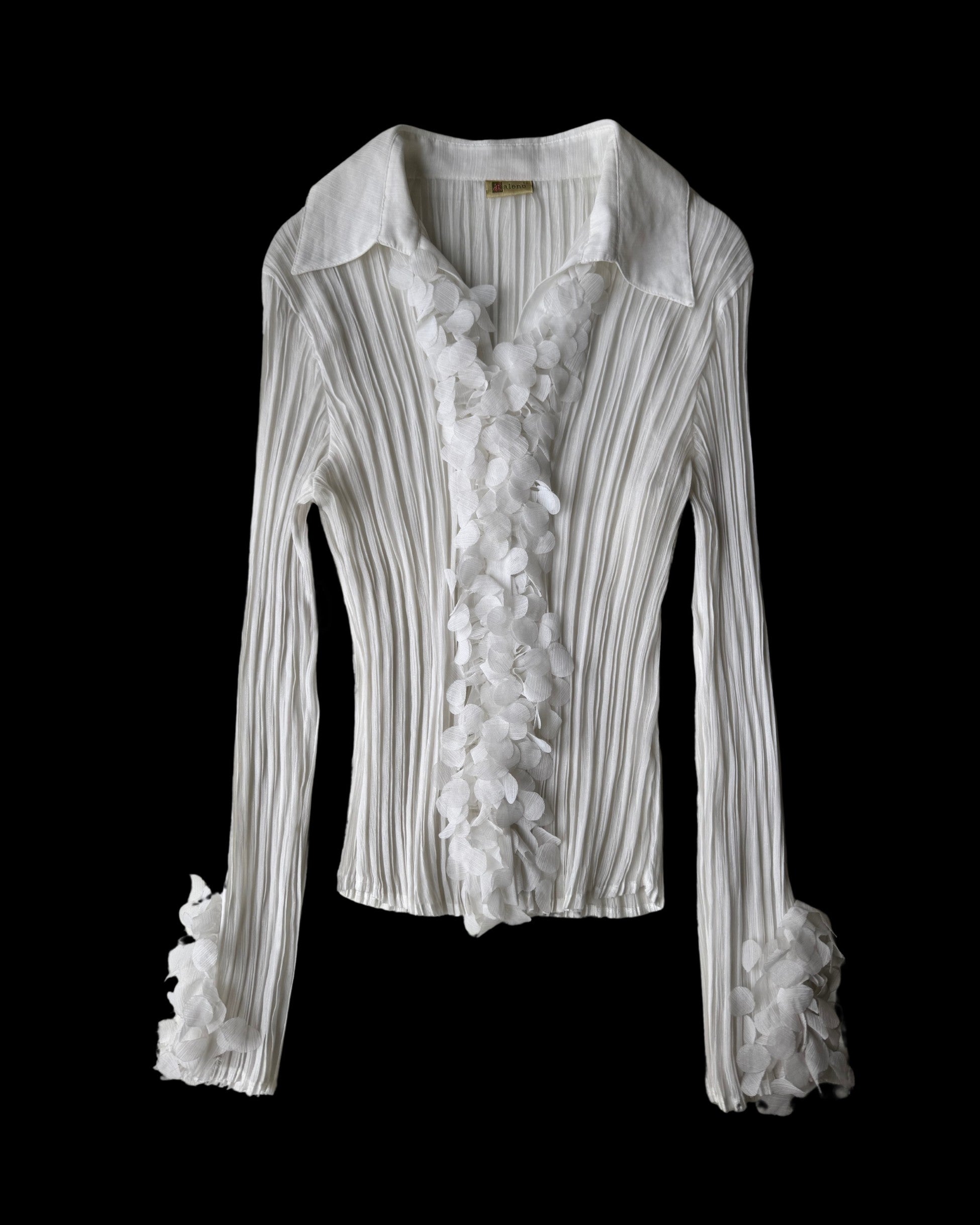 Chiffon Blouse with Collar and Sleeve Details