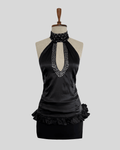 Black Satin Blouse