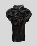 Black Shirt with Collar Detail