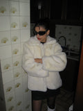 Cream Short Plush Fur