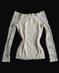 Boat Neck Lace Blouse
