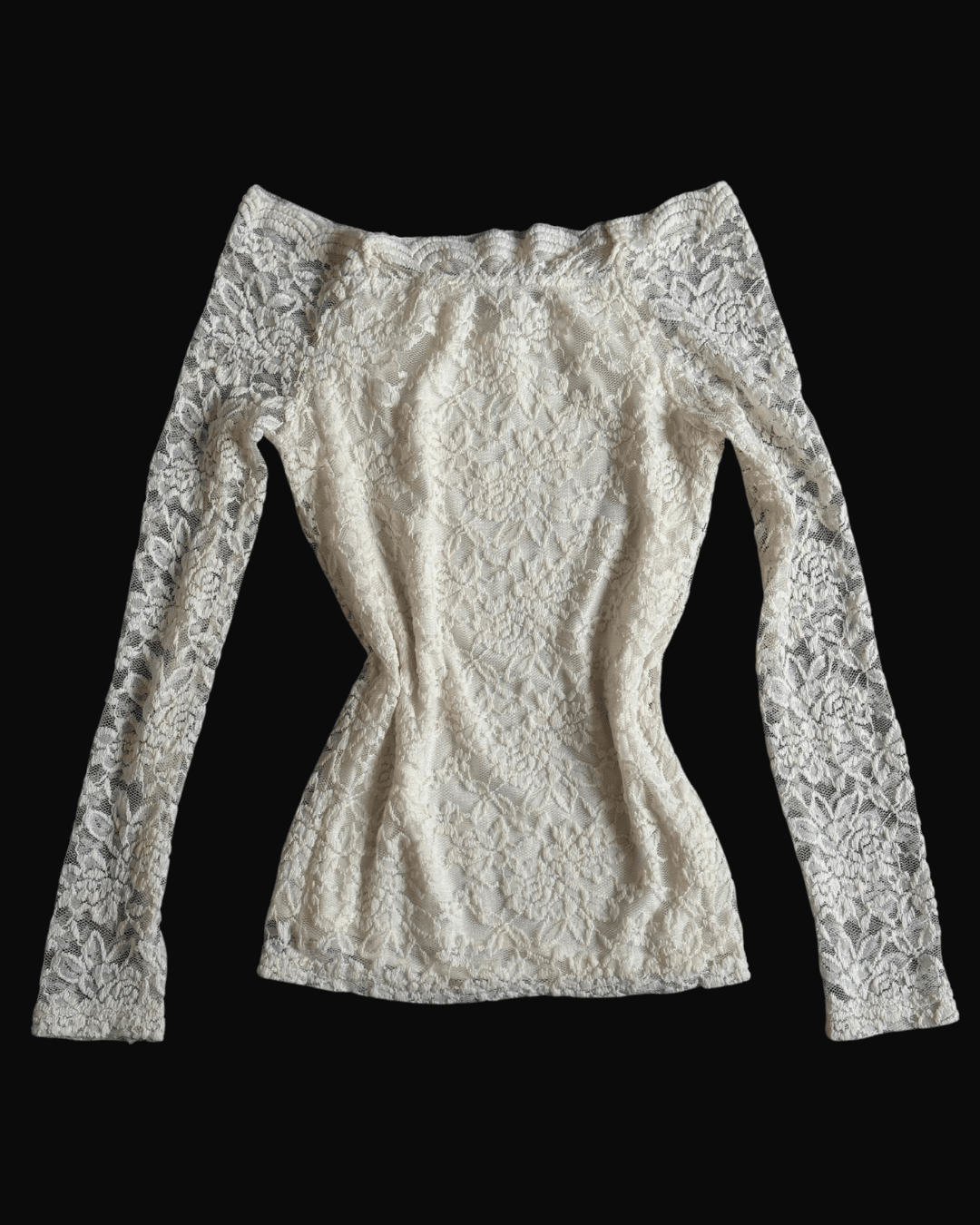 Boat Neck Lace Blouse