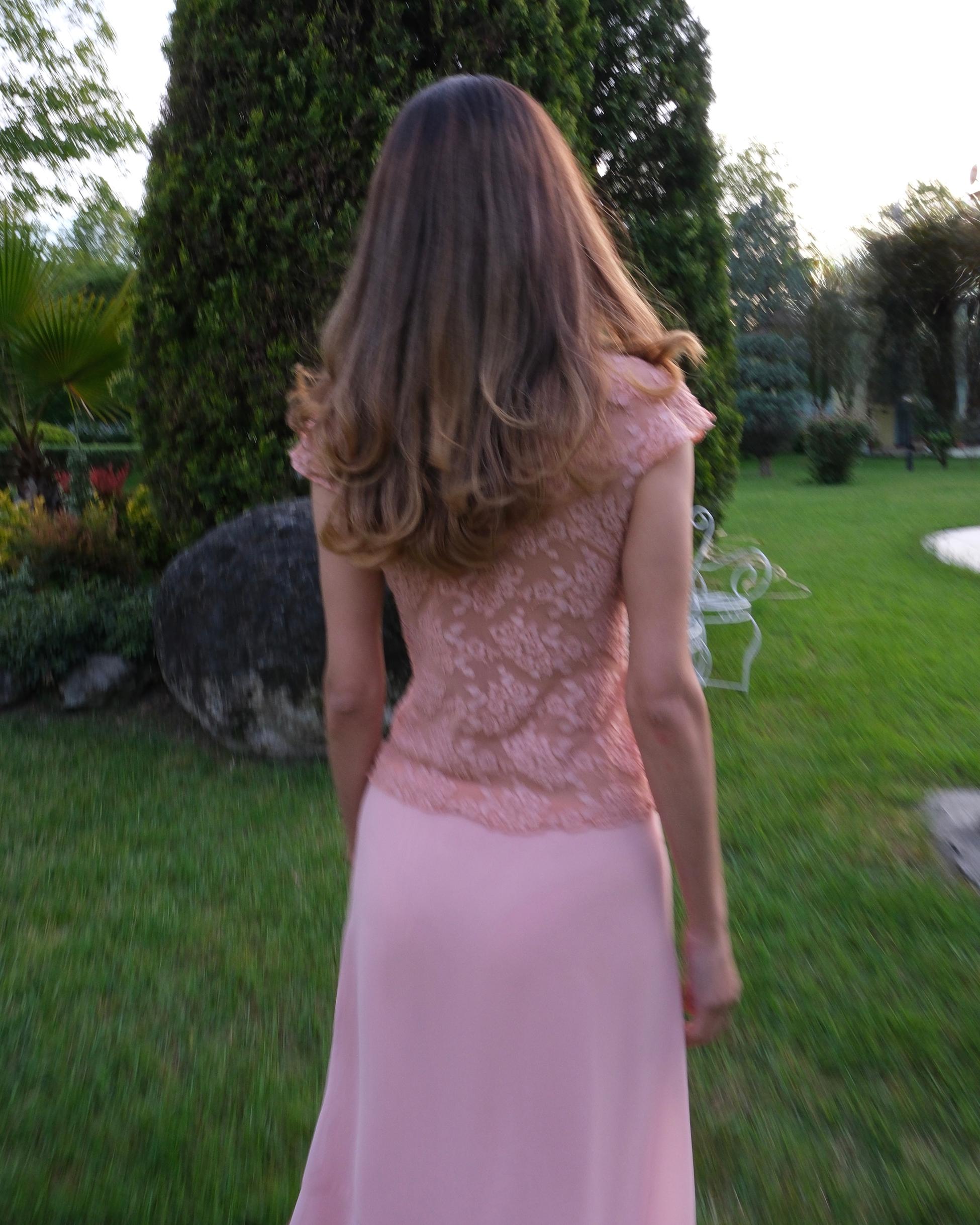 Pembe Şifon Etek