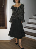 Black Crinkle Skirt