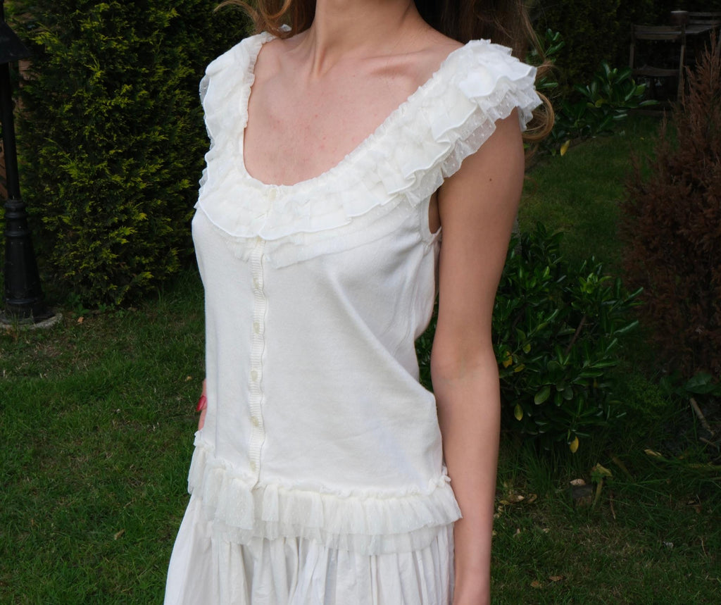 Morgan Ecru Knit Blouse