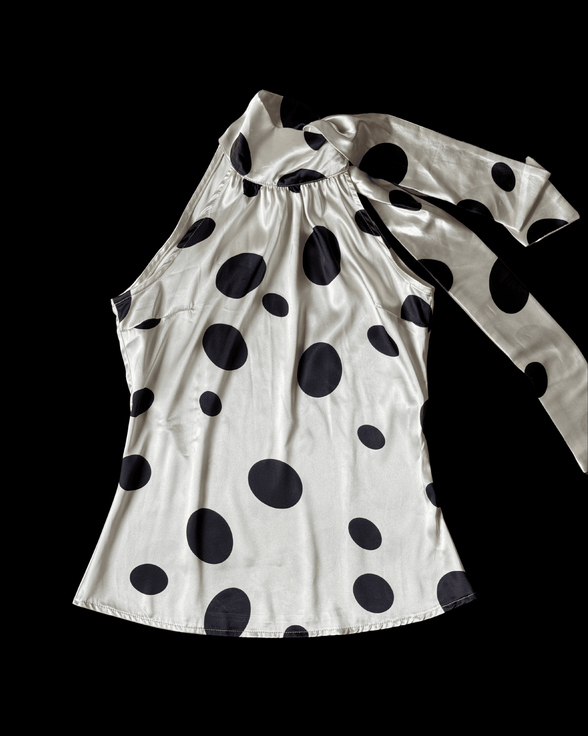 Halter Neck Polka Dot Blouse