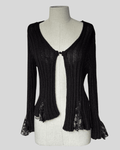 Black Lace Detailed Cardigan