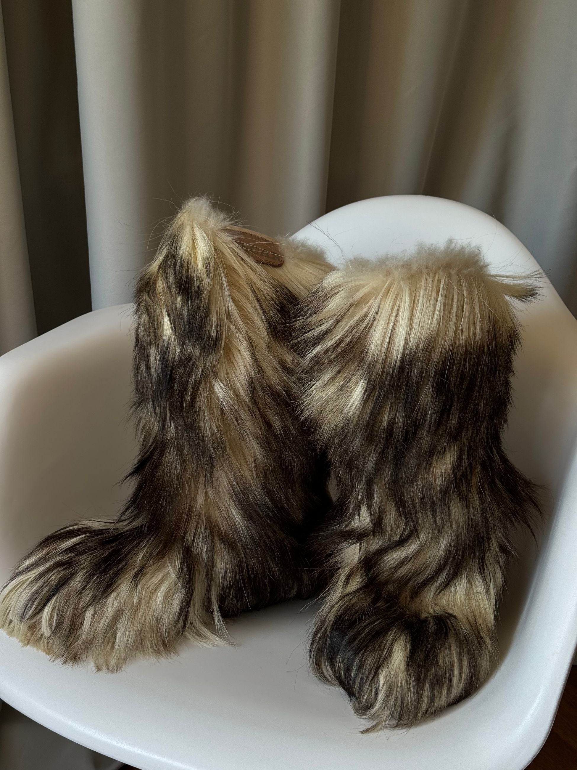 Krem-Kahve Vintage Yeti Boots