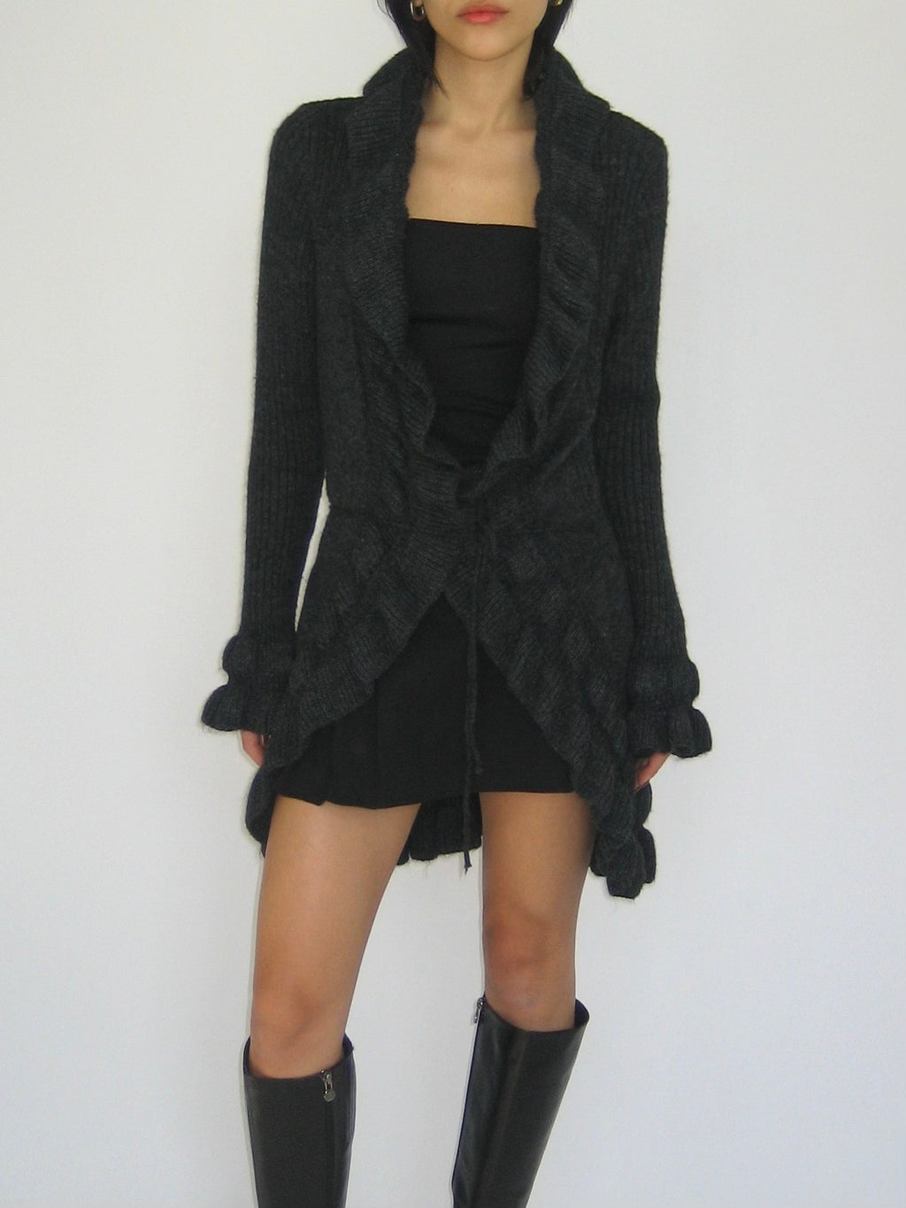 Ruffle Detailed Cardigan