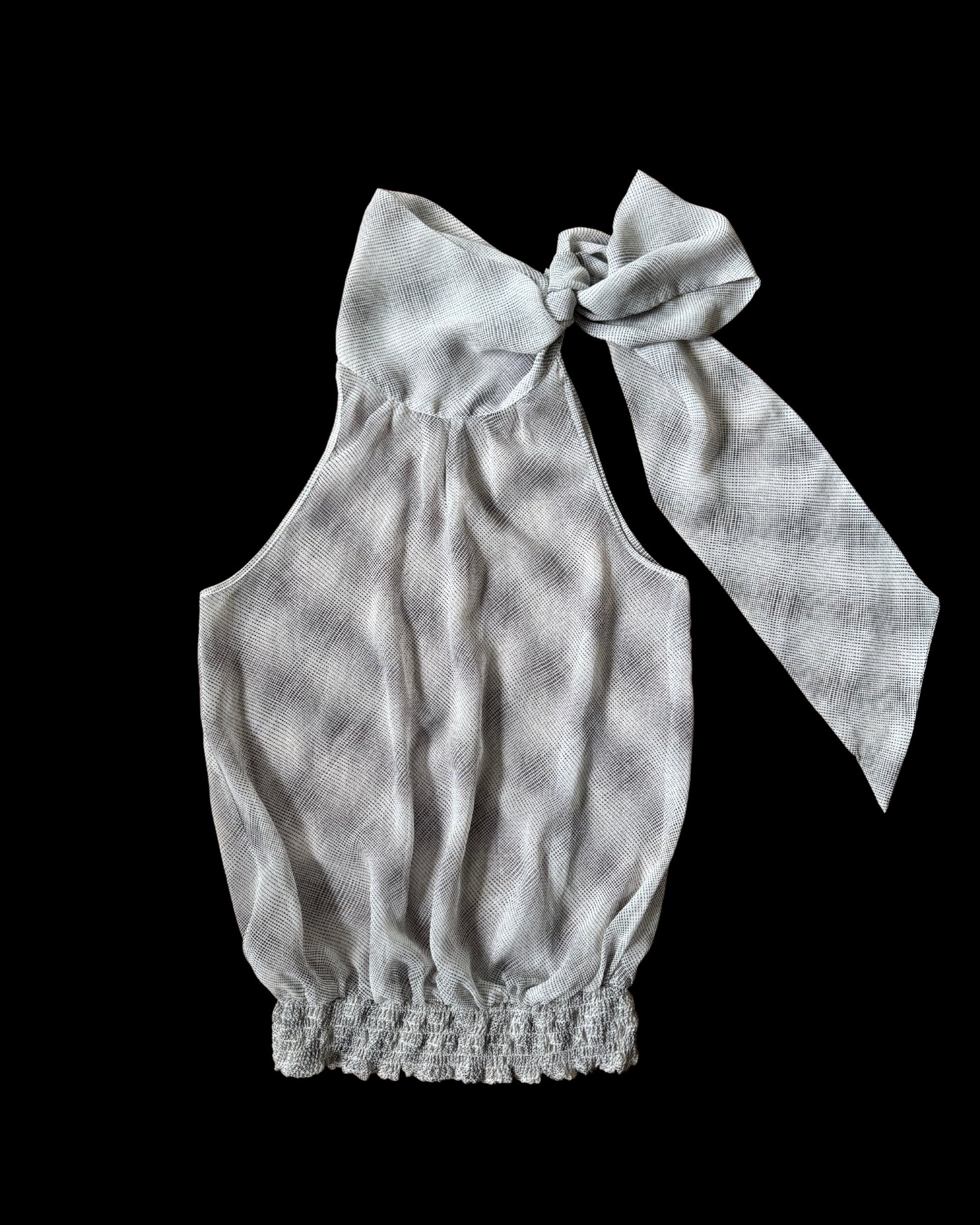 Halter Neck Gray Blouse