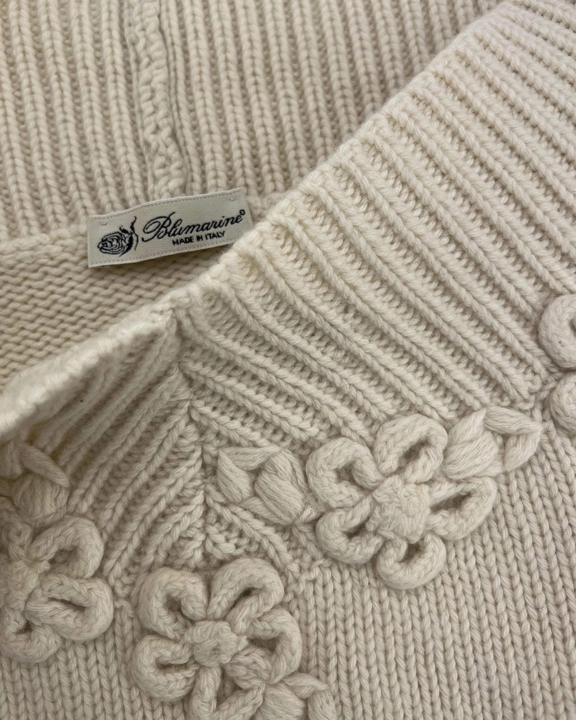 Blumarin Boat Neck Cream Sweater