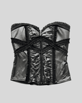 Bebe Shiny Gray Bustier