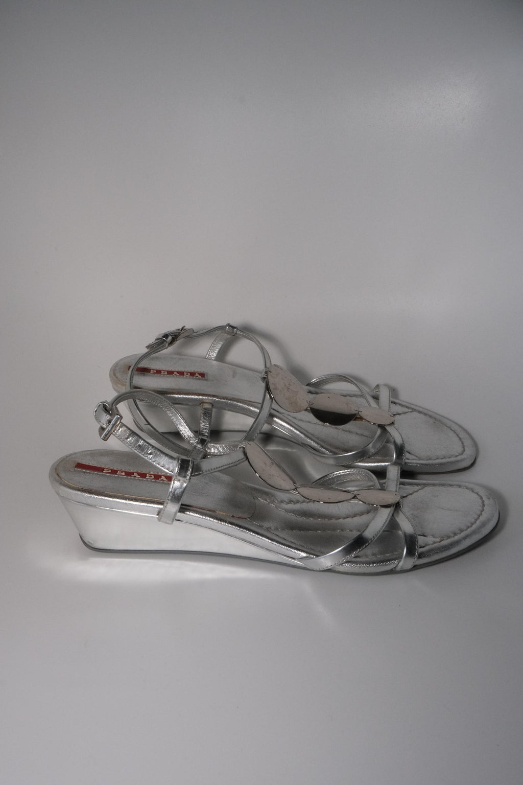 Prada Gümüş Sandalet