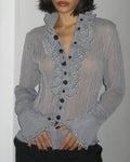 Plaid Chiffon Shirt