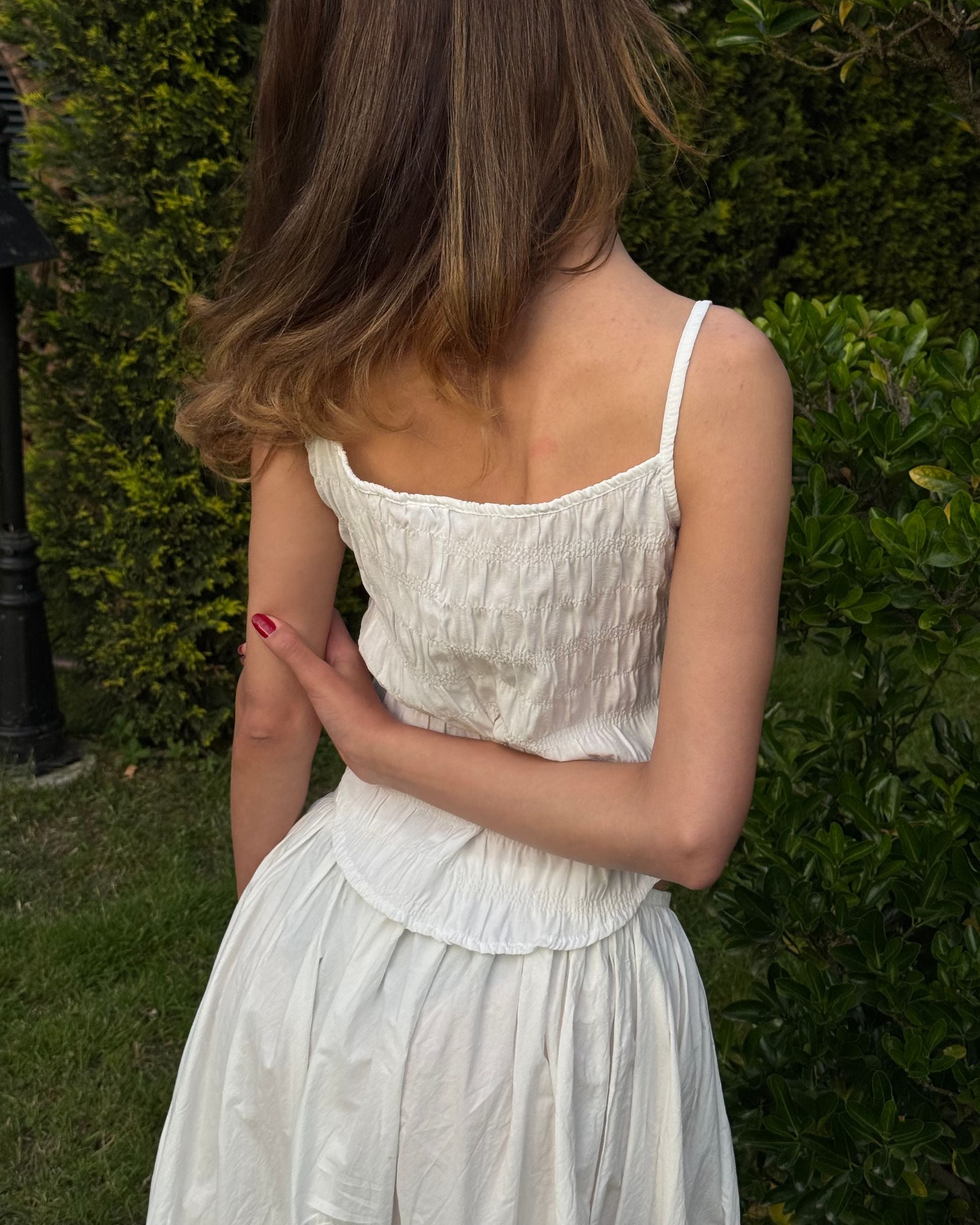 Gathered Detailed Strappy Top