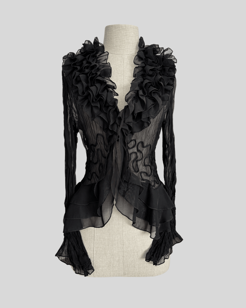 Black Transparent Blouse
