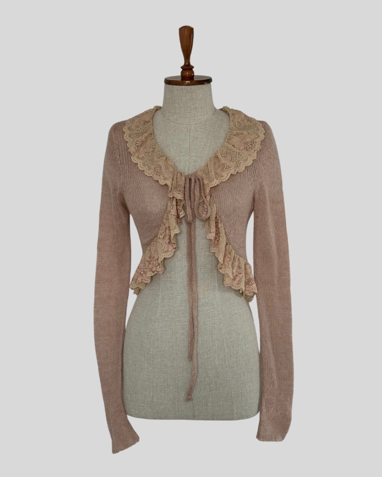 Lace Detailed Crop Cardigan