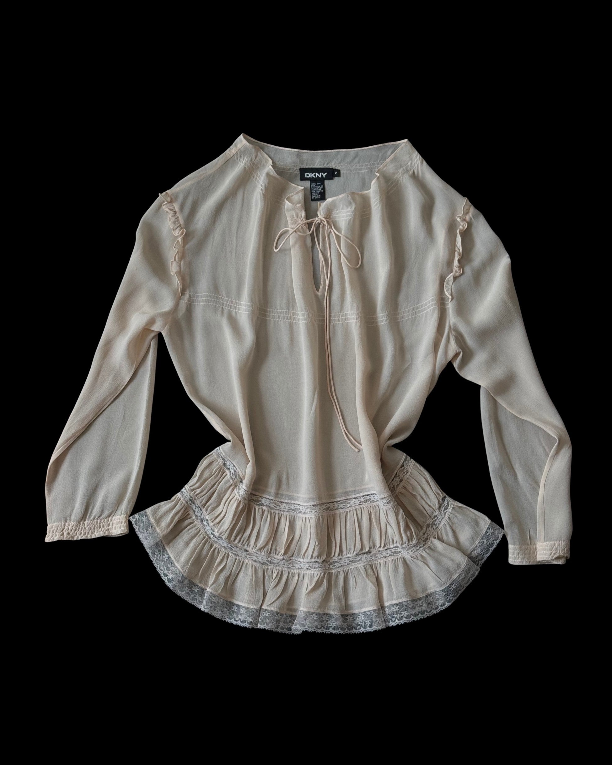 DKNY Silk Loose Blouse