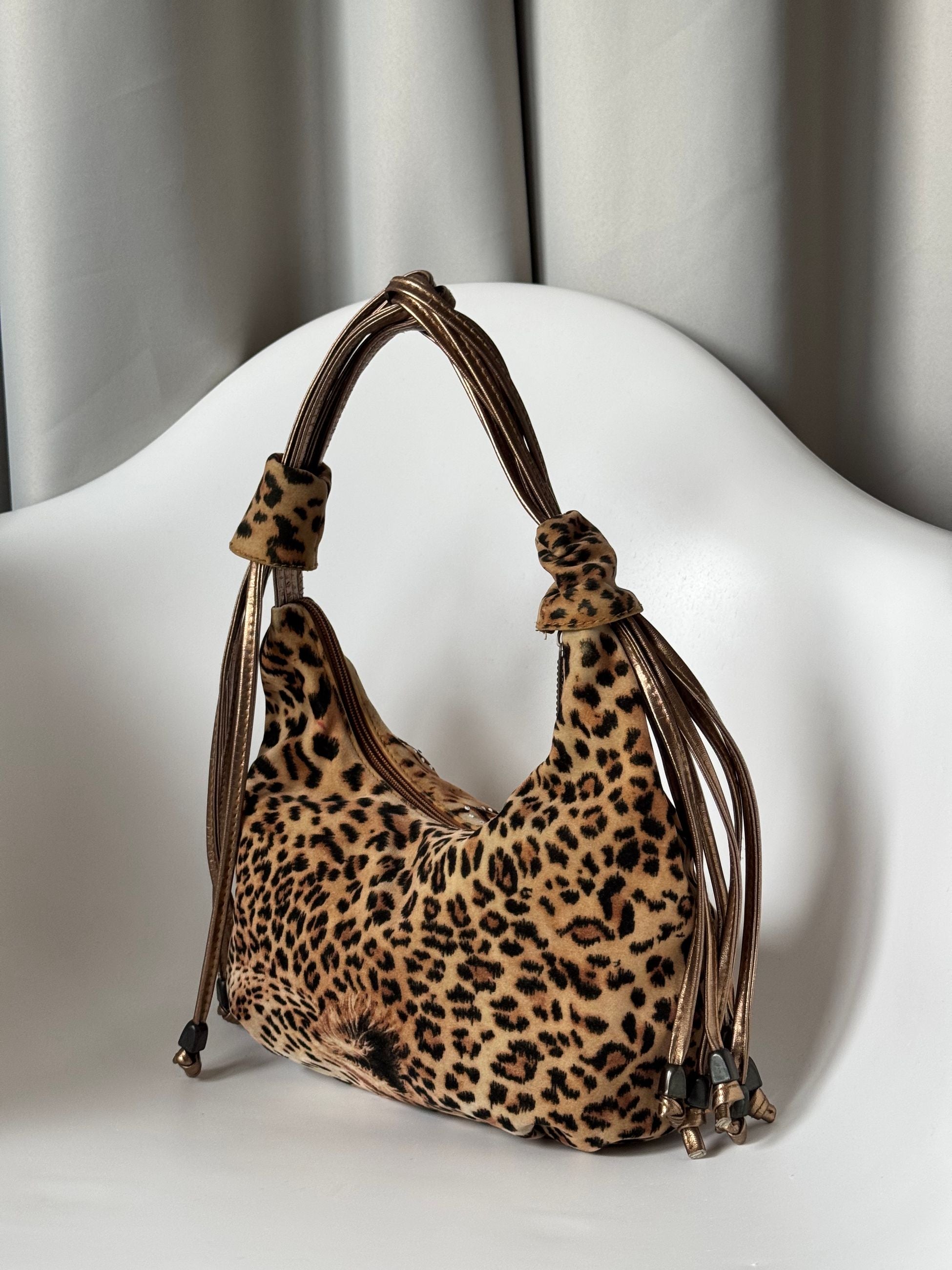 Leopar Vintage Kol Çantası