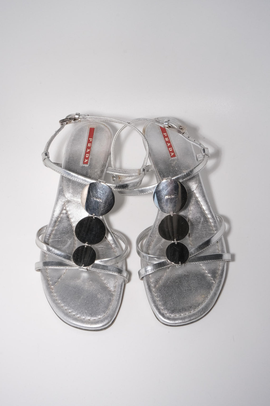 Prada Gümüş Sandalet