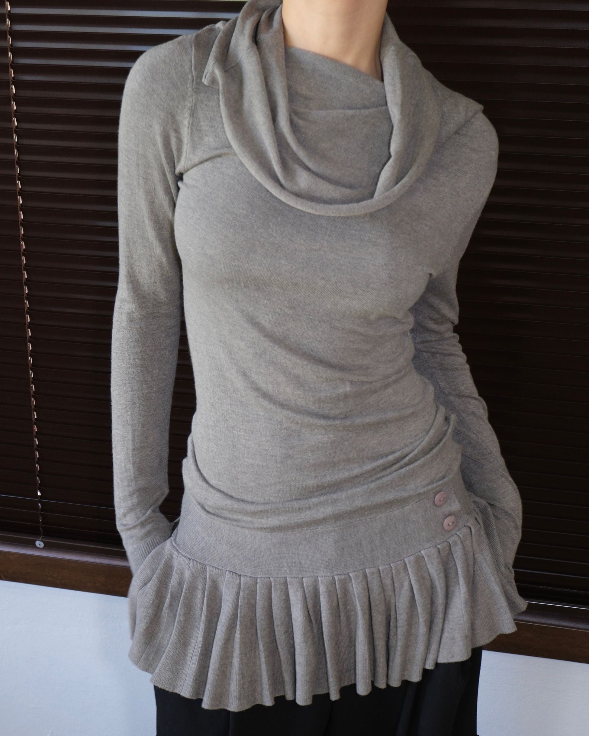 Gri Tunik Elbise