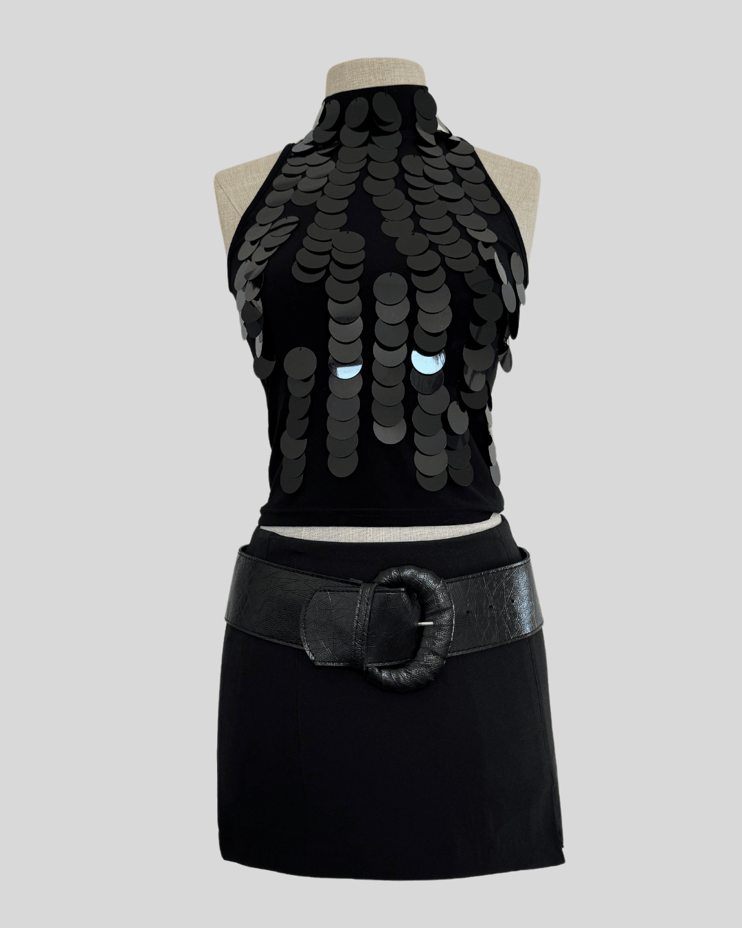 Sequined Black Blouse