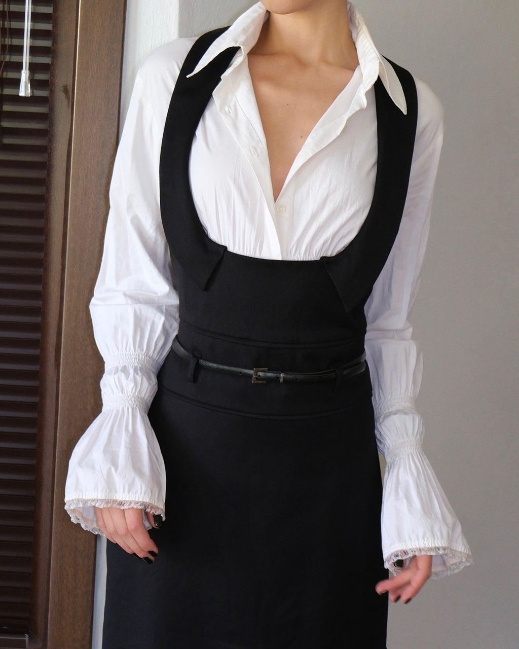 Kemerli Siyah Elbise