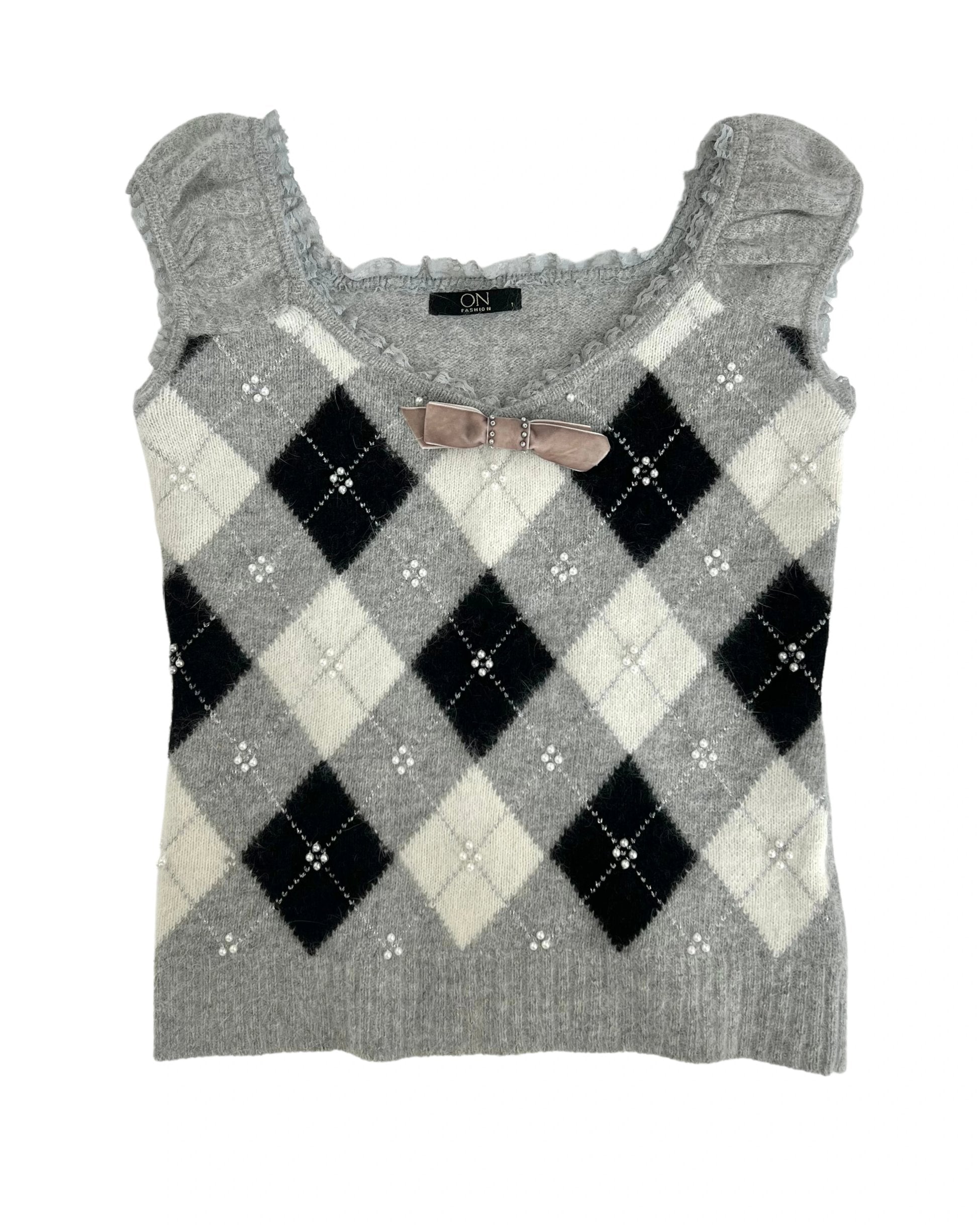 Plaid Gray Sweater