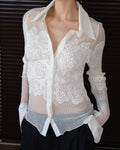 Mesh Detailed Shirt