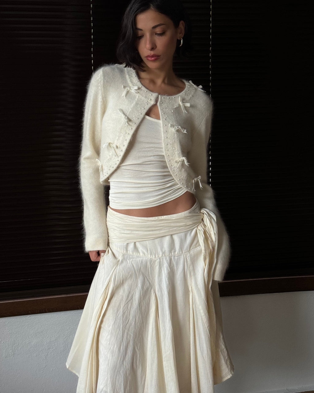Angora Cream Cardigan