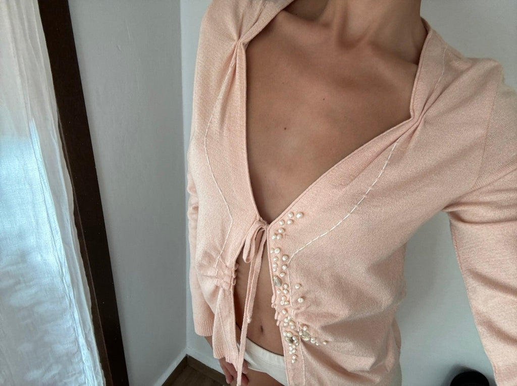 Vakko Knitwear Salmon Cardigan
