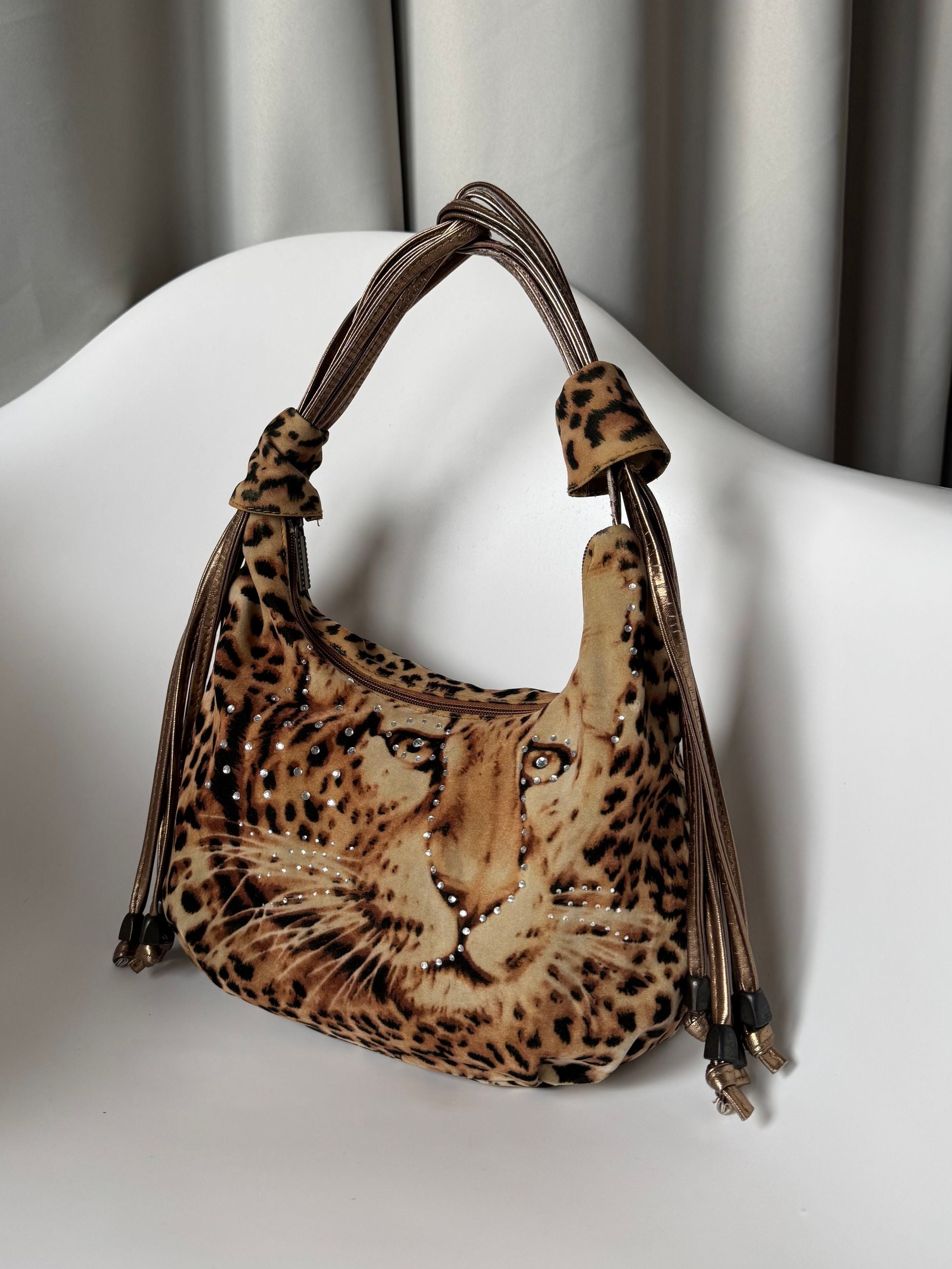Leopar Vintage Kol Çantası