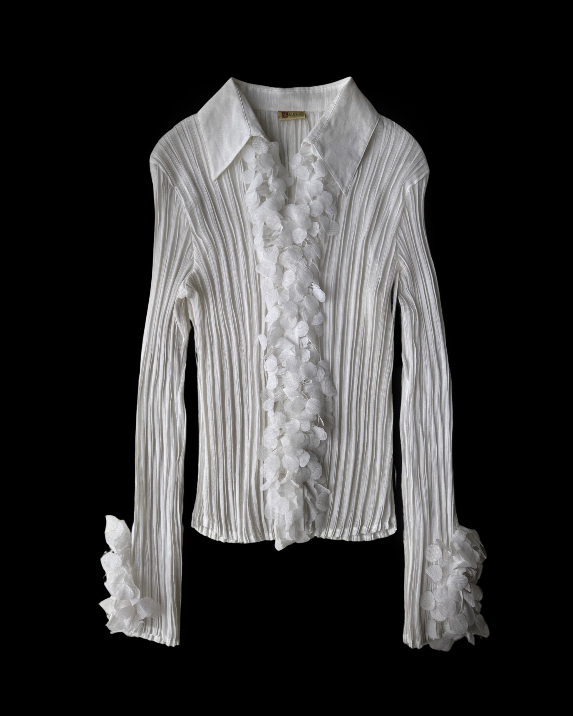 Chiffon Blouse with Collar and Sleeve Details