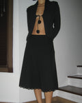 Black Skirt with Lace Detail