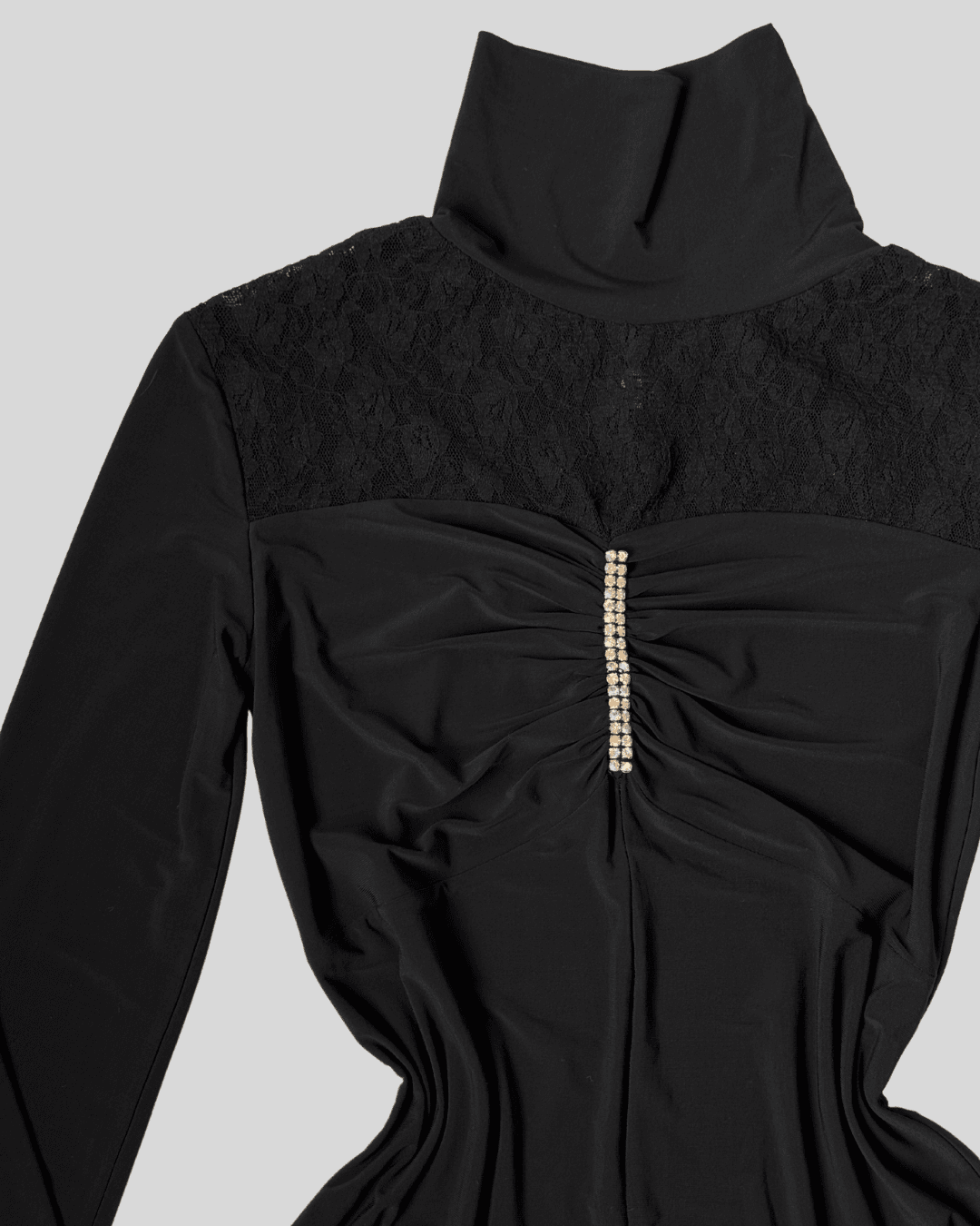 Stone Detailed Pleated Blouse