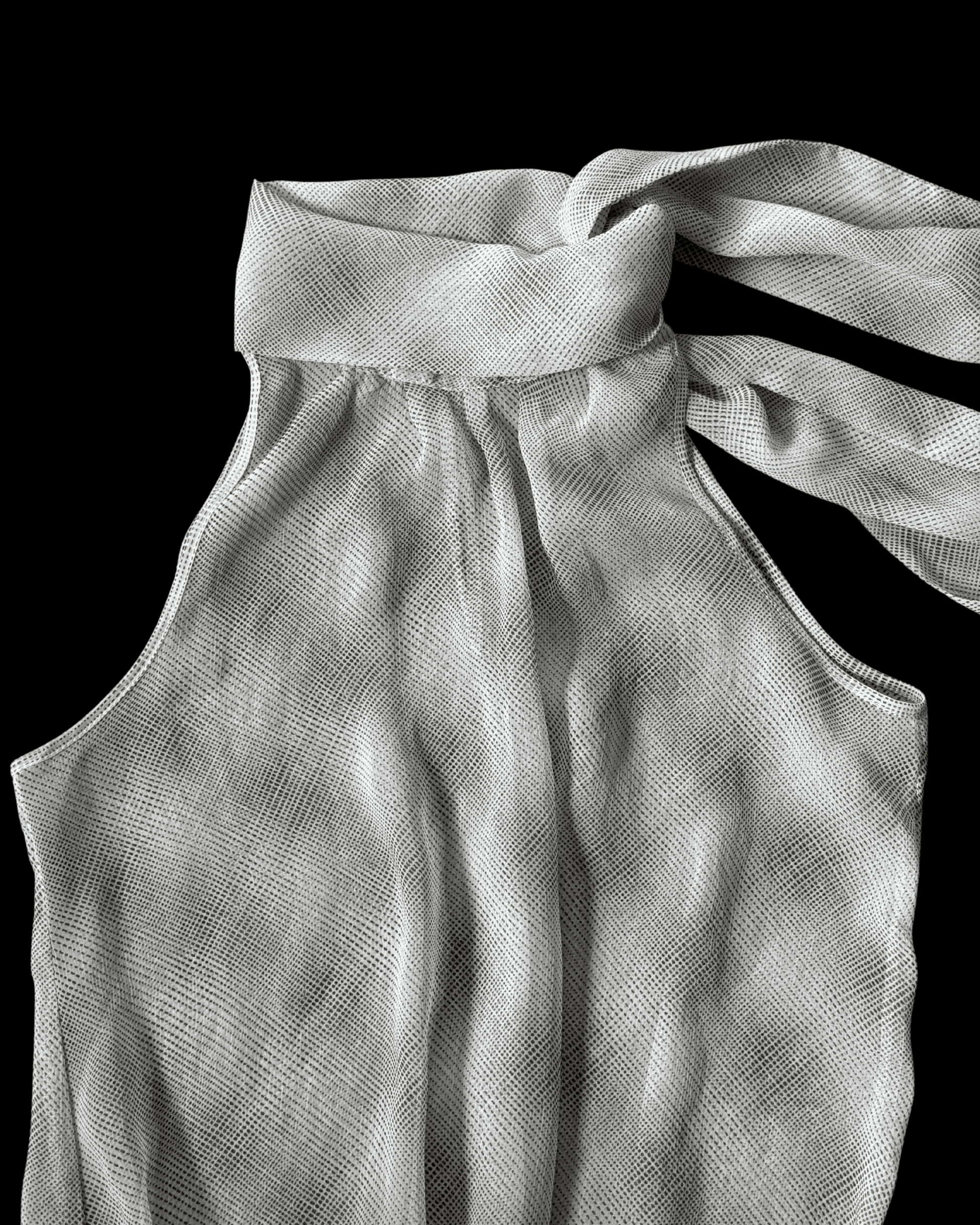 Halter Neck Gray Blouse