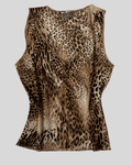Leopard Patterned Sheer Top