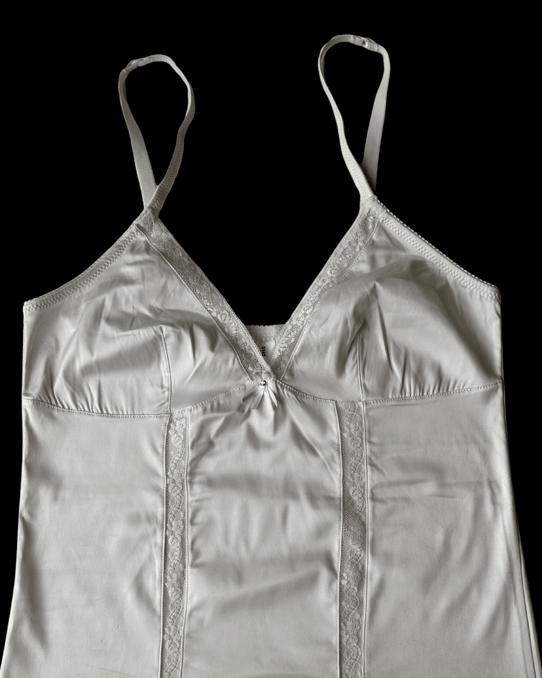 Satin Ecru Strap Top