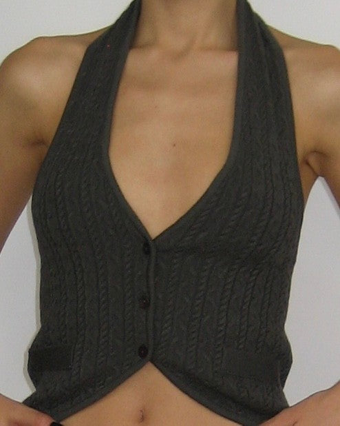 Gray Knit Vest