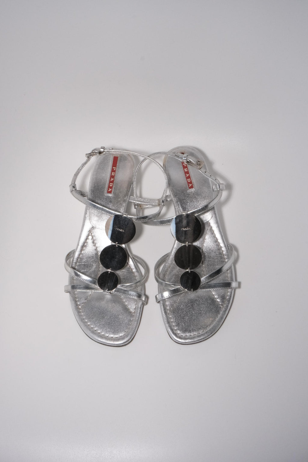 Prada Gümüş Sandalet