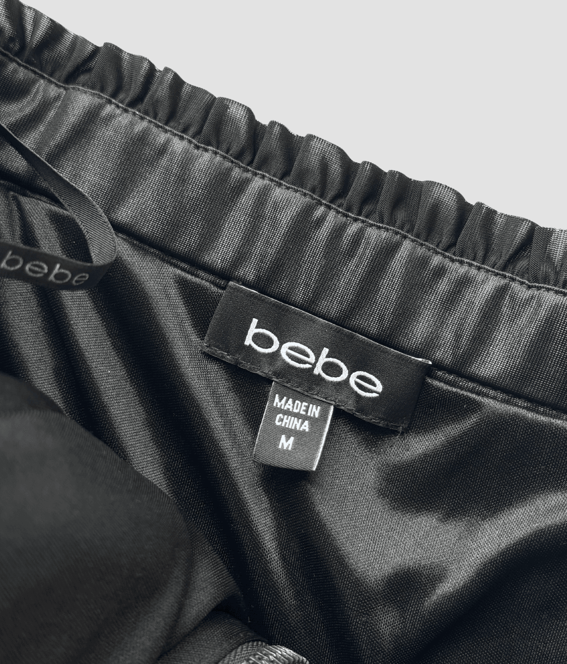 Bebe Shiny Gray Bustier