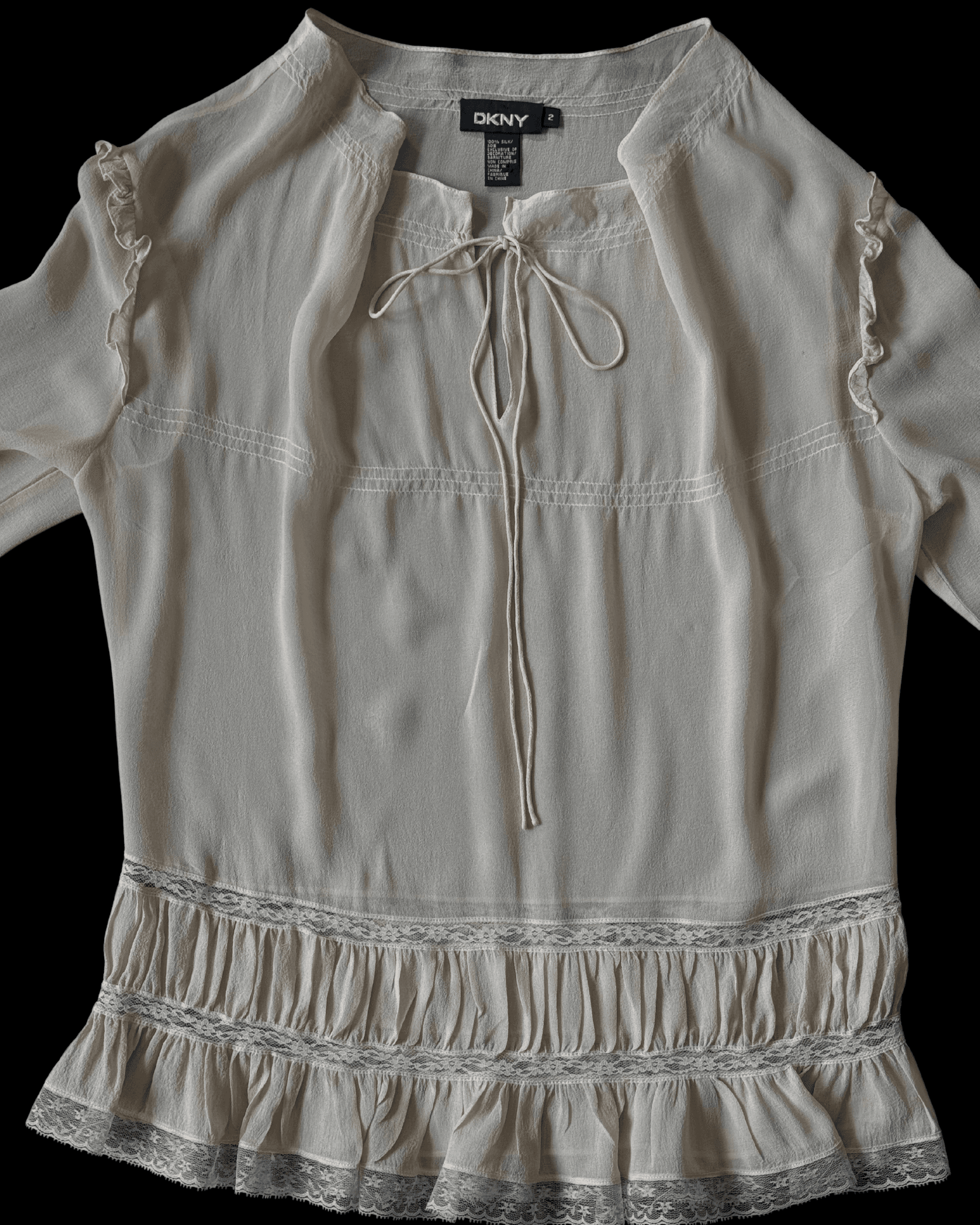 DKNY Silk Loose Blouse