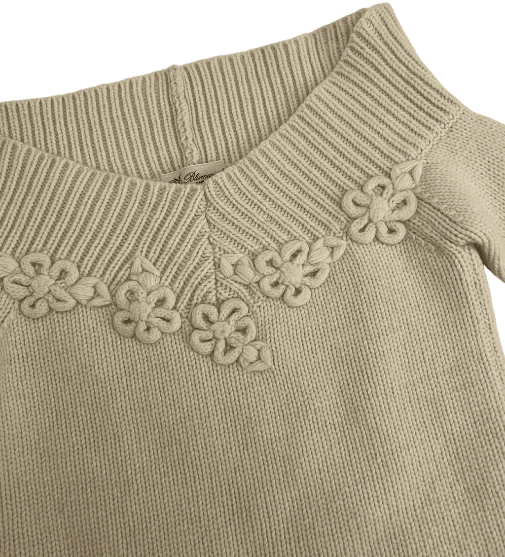 Blumarin Boat Neck Cream Sweater