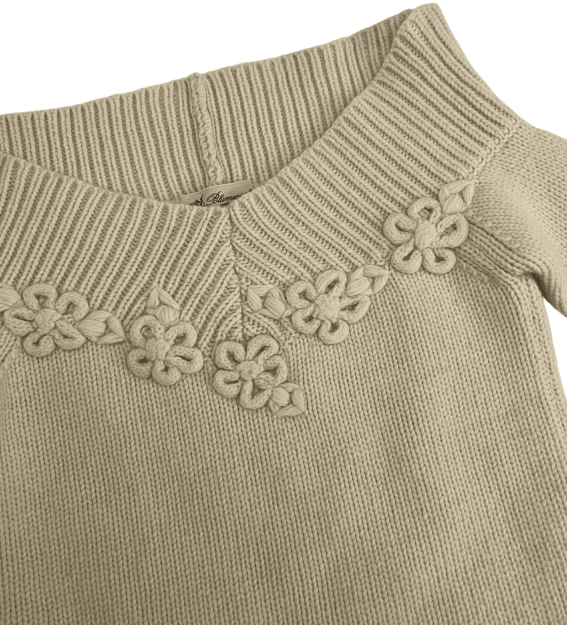 Blumarin Boat Neck Cream Sweater