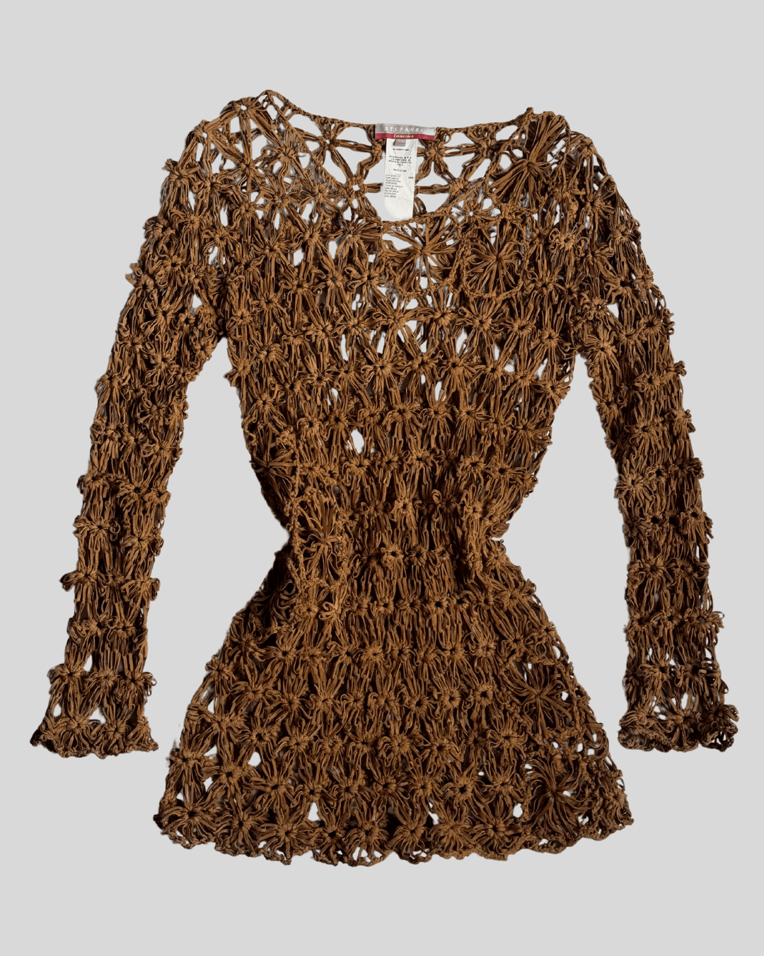 Stefanel Knitted Leather Top