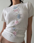 Floral Embroidered Knit Top